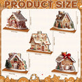 Wooden Gingerbread Village, 5-Piece Set
