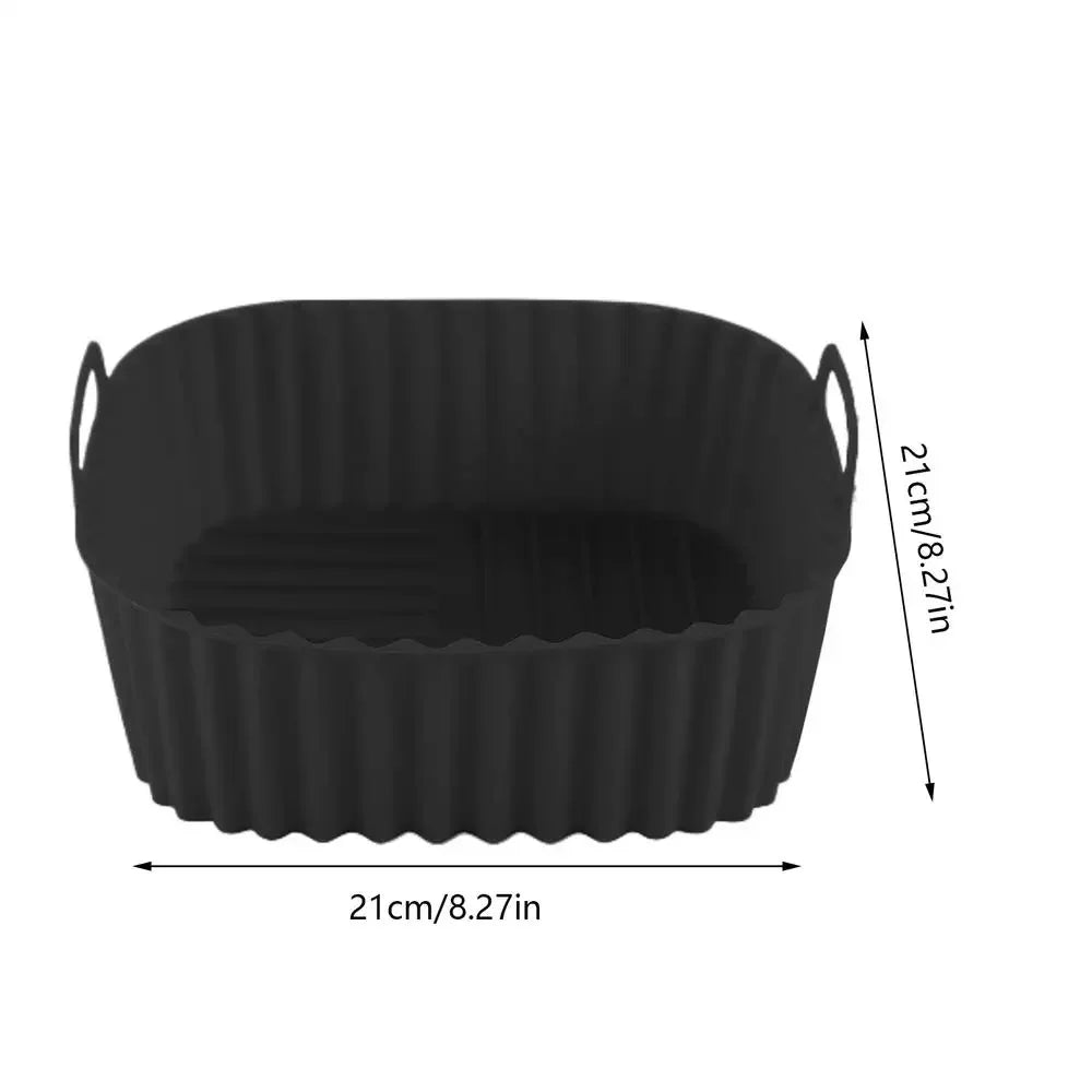 Silicone Air Fryer Basket Liner, Deep Square