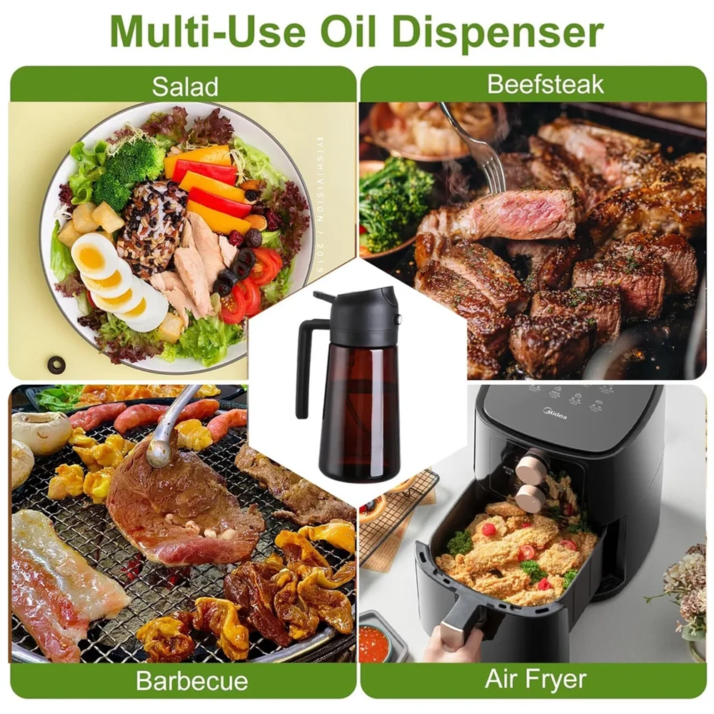 2-in-1 Glass Oil Sprayer & Pourer
