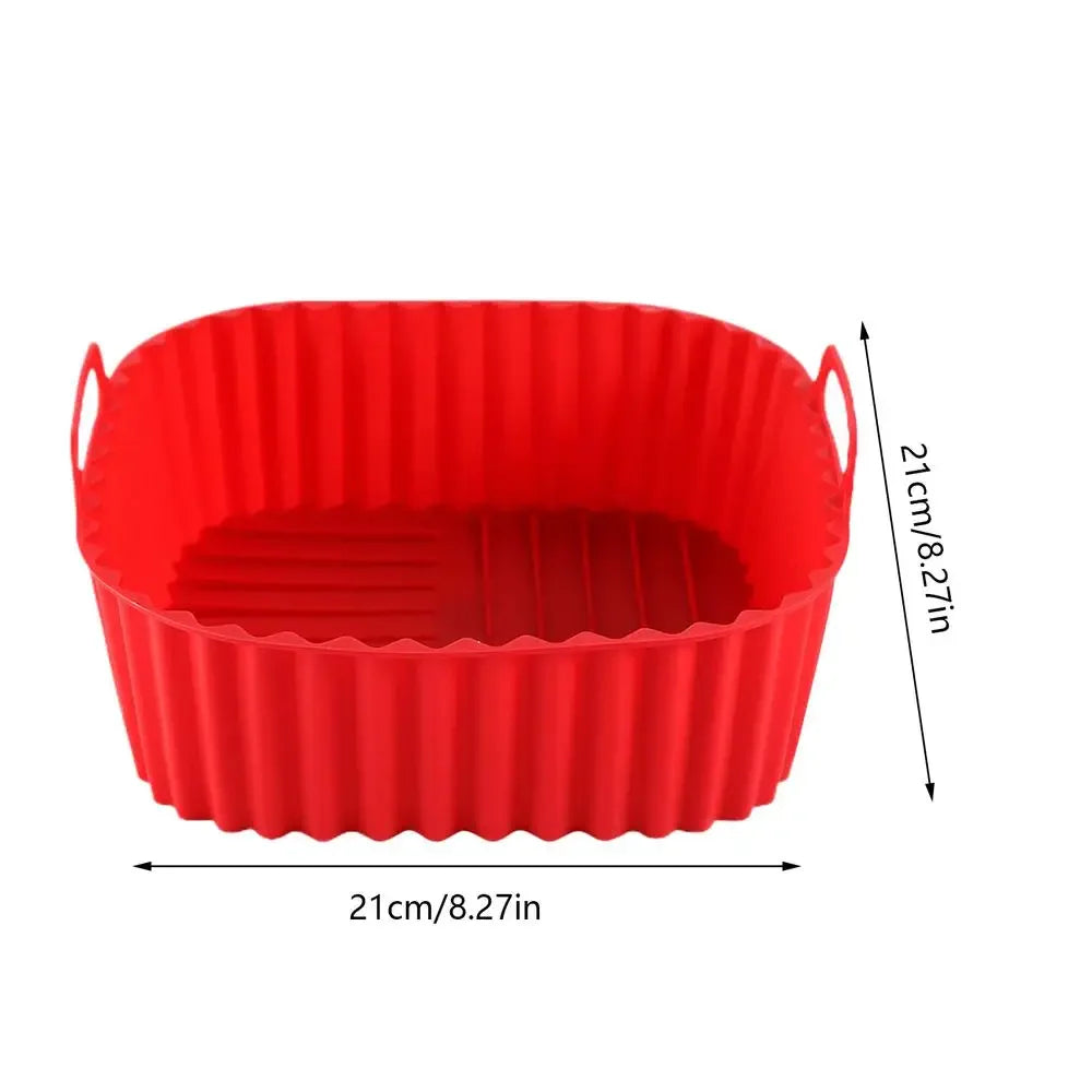 Silicone Air Fryer Basket Liner, Deep Square