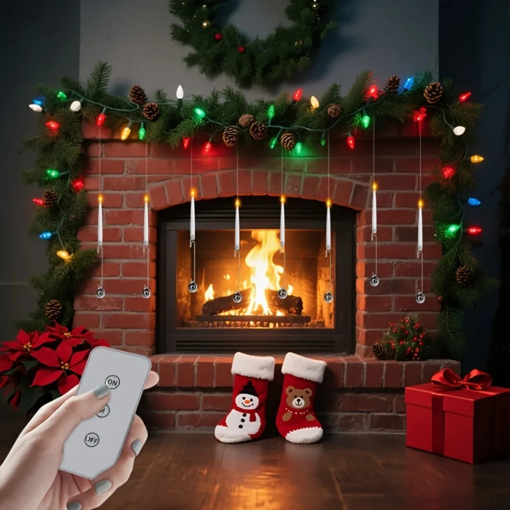 Floating LED Tree Candles with Remote