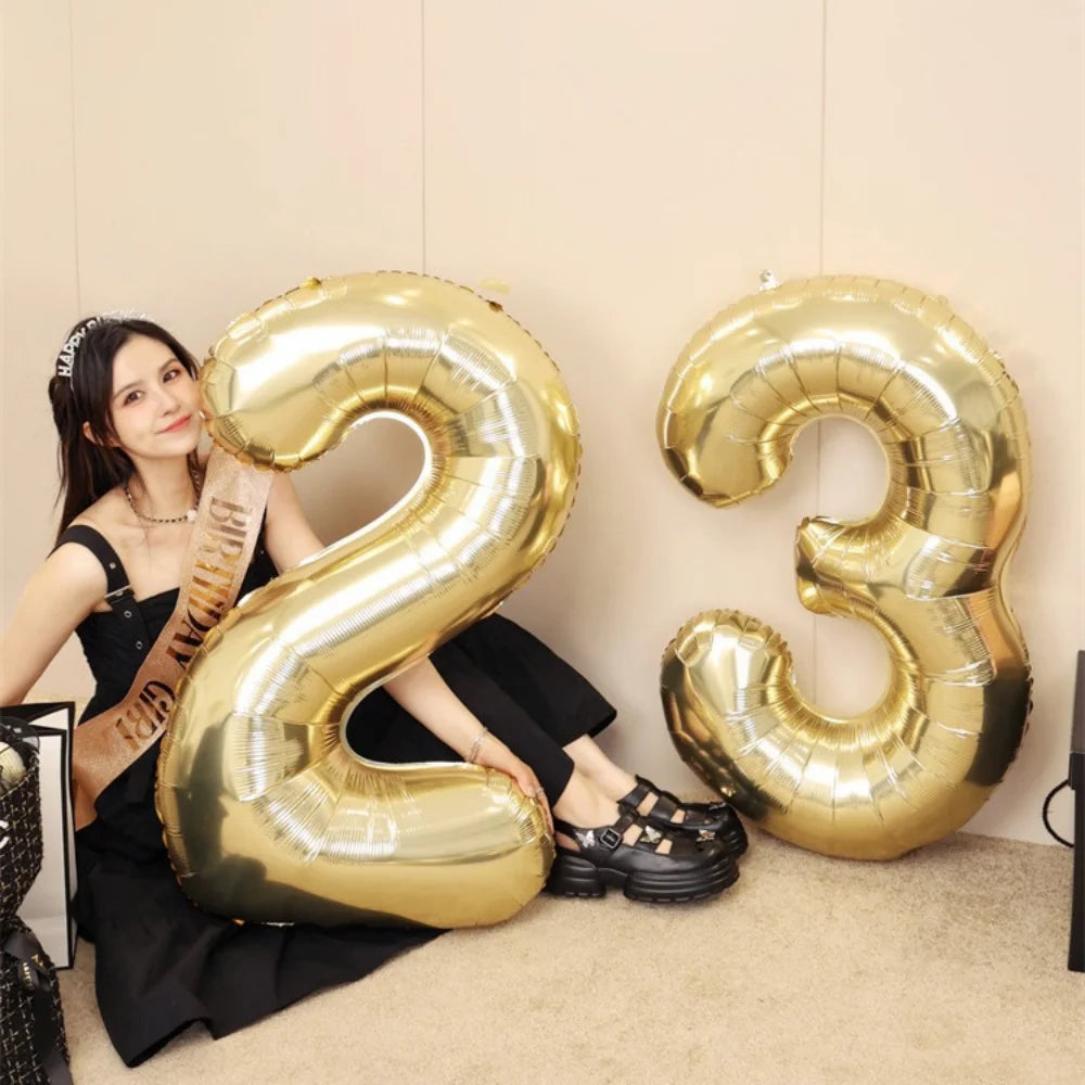 Giant 40" Gold Number Balloon