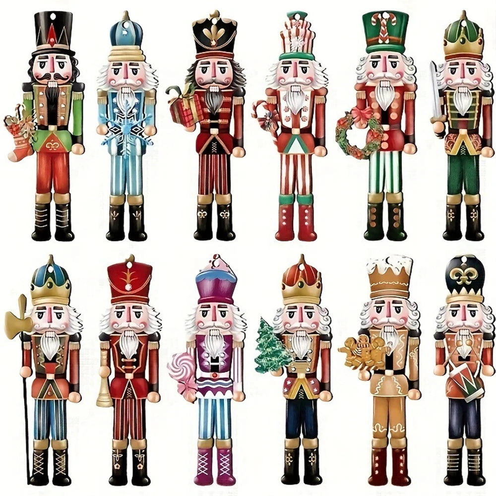 Wooden Nutcracker Ornament Set