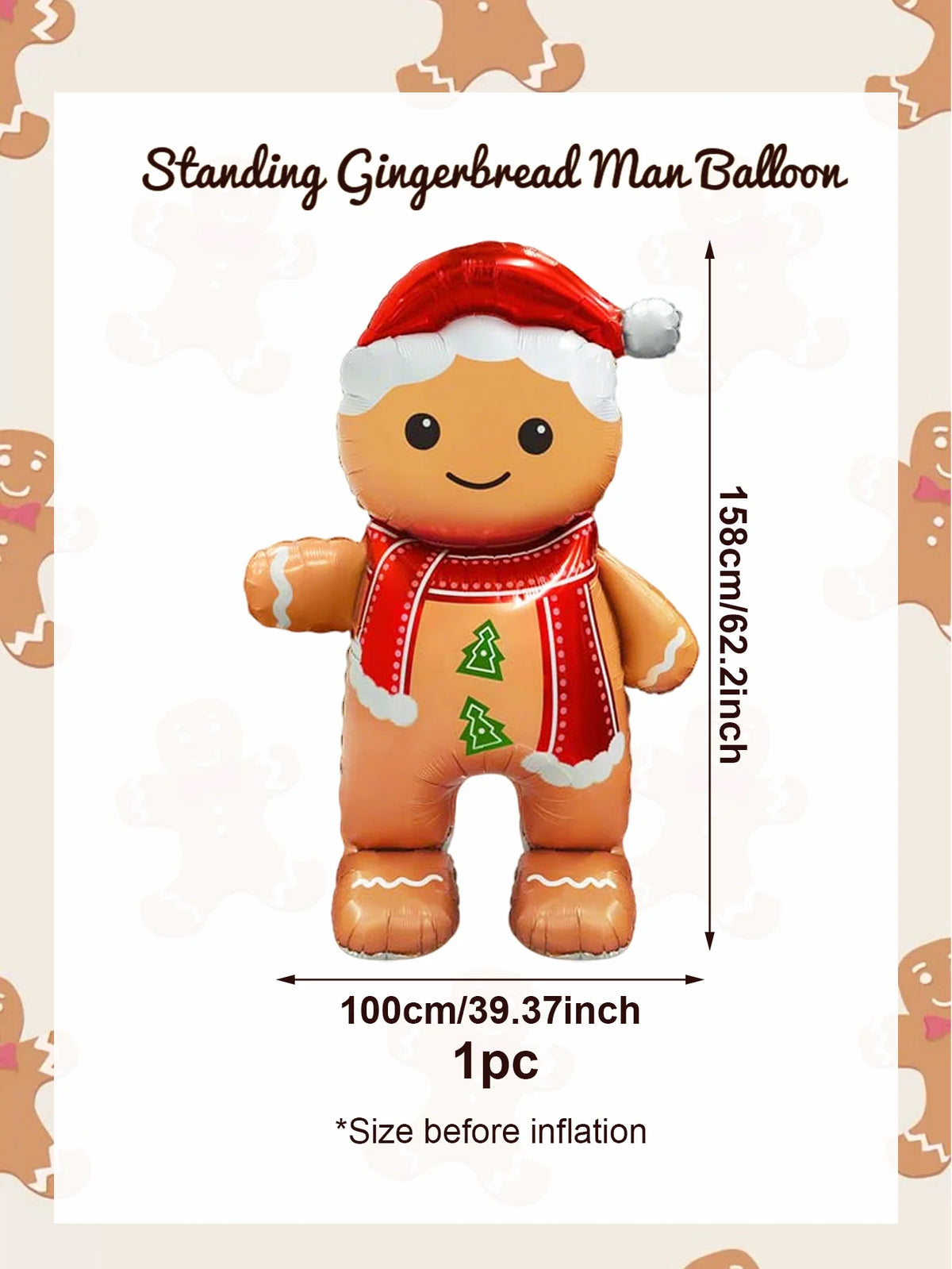 Standing Gingerbread Man Balloon