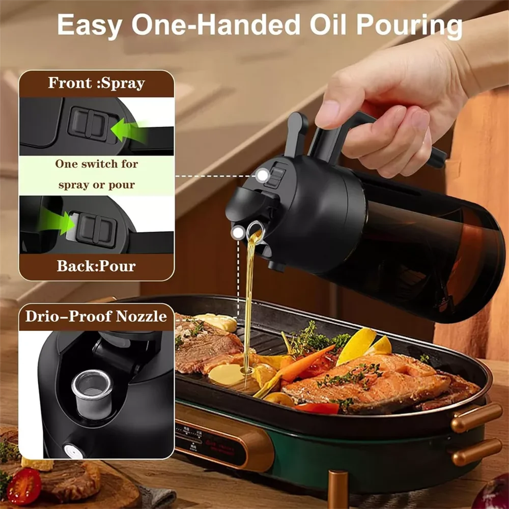 2-in-1 Glass Oil Sprayer & Pourer