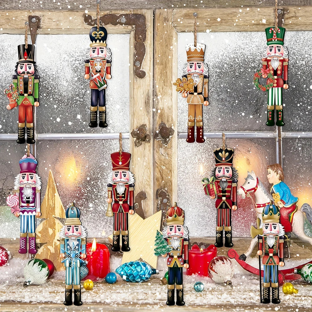 Wooden Nutcracker Ornament Set