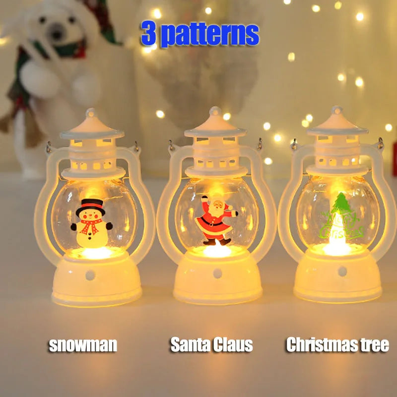 Mini Santa & Snowman LED Lantern