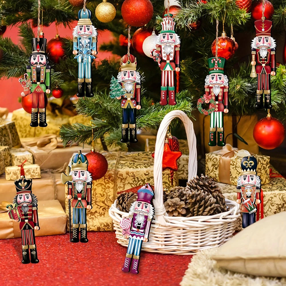 Wooden Nutcracker Ornament Set