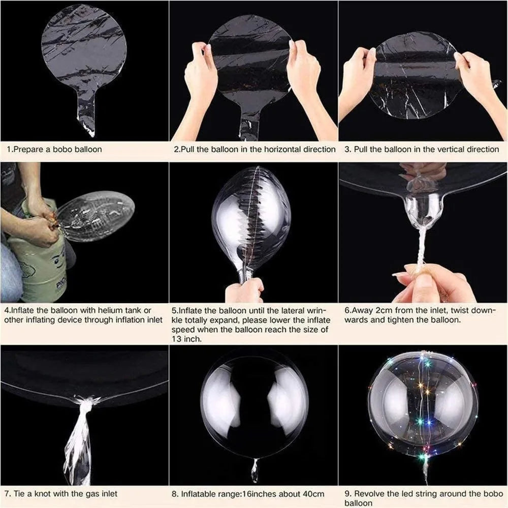 Light-Up LED Balloons, 7 Pack