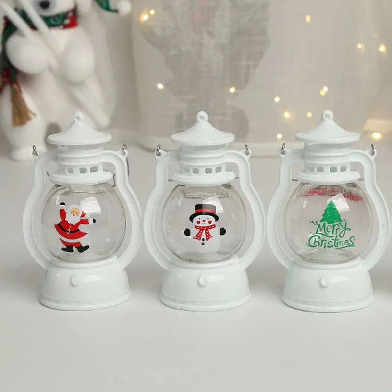 Mini Santa & Snowman LED Lantern