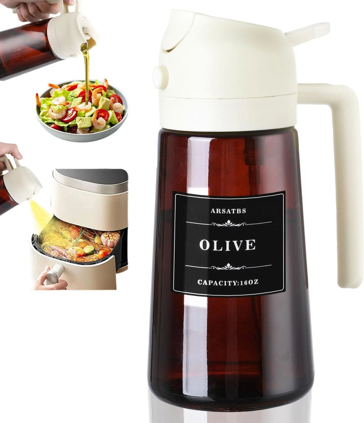 2-in-1 Glass Oil Sprayer & Pourer