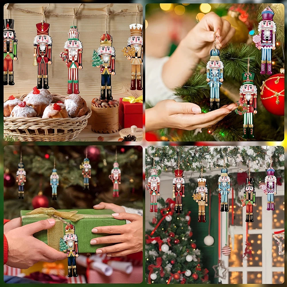 Wooden Nutcracker Ornament Set