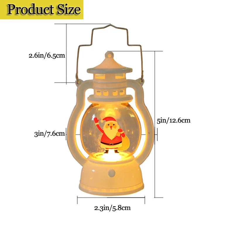 Mini Santa & Snowman LED Lantern