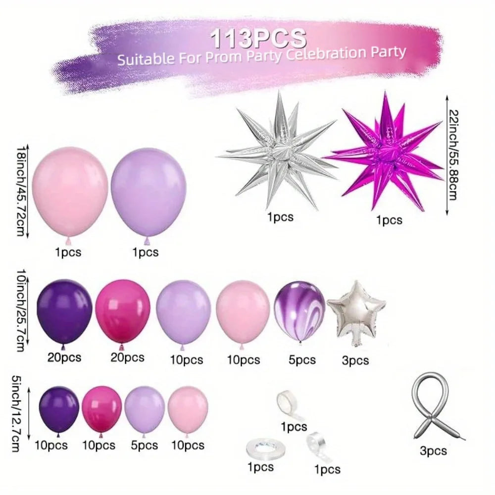 Balloon Garland Arch Kit, 113 Pieces