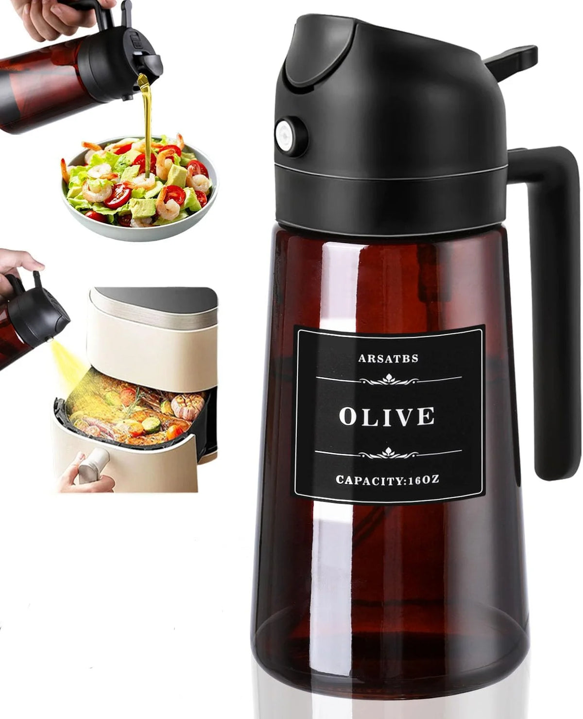 2-in-1 Glass Oil Sprayer & Pourer